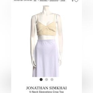 NWT Simkhai ivory crop top sz Xs